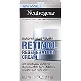 Neutrogena Rapid Wrinkle Repair Retinol & Hyaluronic Acid Face Cream, Mini Size, 0.5 oz (Pack of 2)