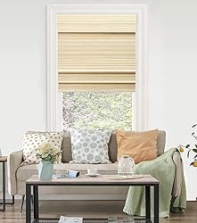 LazBlinds Cordless Bamboo Roman Shades, Privacy