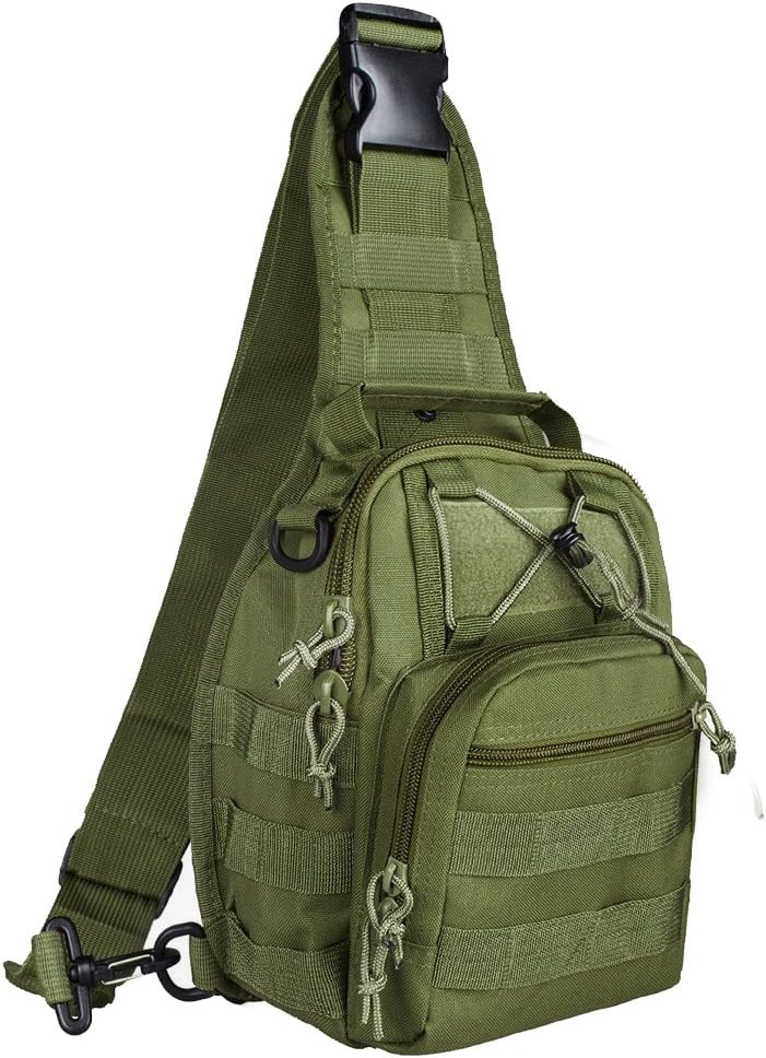 Qcute Tactical Bag, Single Shoulder Messenger Bag, Chest Bag, Casual Office Tactical Satchel, Small Tool Backpak, Bag Which is Suitable for Carrying ipad, Smart Phone, Wallet and Daily Necessities