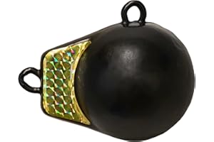 Extreme Max 3006.6958 Coated Ball-with-Fin Downrigger Weight - 12 lbs. with Gold Flash