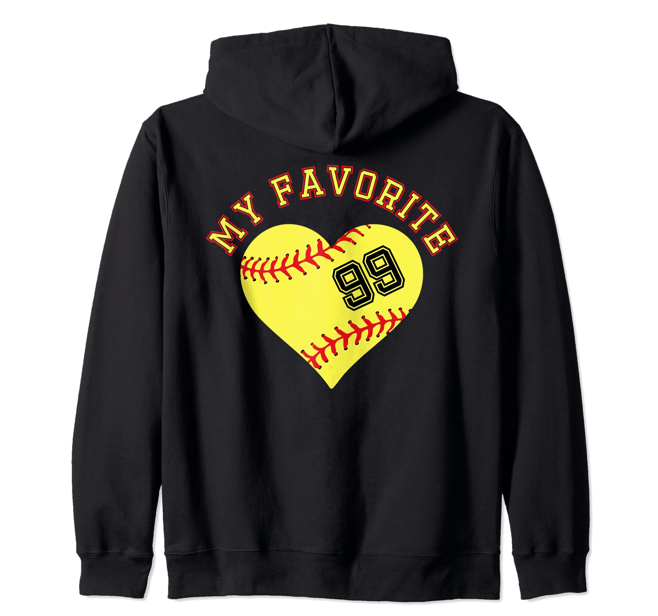 Softball Player 99 Jersey Outfit No #99 Sports Fan Zip Hoodie