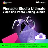 Pinnacle Studio Ultimate Video and Photo Bundle 2023 | Pinnacle Studio 26 Ultimate and PaintShop Pro 2023 plus exclusive collection of motion graphics, overlays, and scripts | [PC Download]