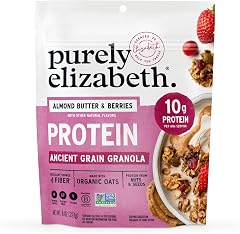 Purely Elizabeth, Protein Granola, Almond Butter and Berries, 8oz Bag