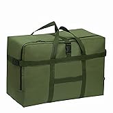 RichMoro Extra Large Storage Duffle Bag for Travel Waterproof Carry on Weekend Overnight Storage Bag over Luggage for Camping, Moving,shopping (120L-Dark Green)