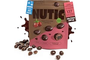 Nutic Dark Chocolate Covered Cranberries - 2LB, Tempting Chocolate-Engulfed Fruit for Holidays and Everyday Treats - Made in the USA - (Pack of 1)