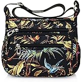 HERCMNOY Crossbody Bags for Women Multi Pocket Shoulder Bag Waterproof Nylon Messenger Purses and Handbags