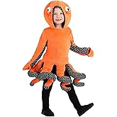 Ocean Octopus Toddler Costume - Hooded Tunic with Fiber-Filled Tentacles & Eyes