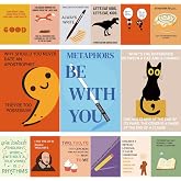 Stamiratiy 15Pcs Funny ELA Jokes Posters Hilarious Grammar Puns Part of Speech Literature English Classroom Poster for Teachers Middle High School (Funny ELA)