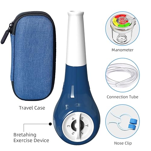 Sonmol Breathing Exercise Device for Lungs with Travel Case
