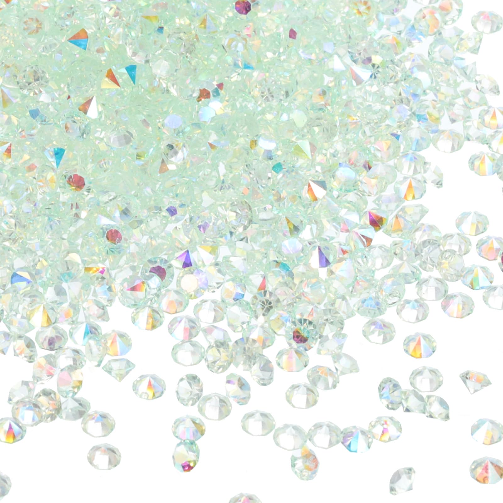 M METERXITY 14000 Pack Wedding Table Scatter Confetti Crystals Acrylic Diamond Vase Filler Gems Apply to Table/Centerpiece/Decor/Bridal (3mm Mint Green AB)