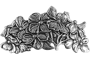Dogwood Hair Clip, Hand Crafted Metal Barrette Made in the USA with a Large 80mm Clip by Oberon Design