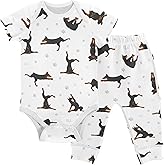 vvfelixl Baby Bodysuits Pants Sets Gnome Mushroom Short Sleeve Baby Clothes for Boys Girls 3M