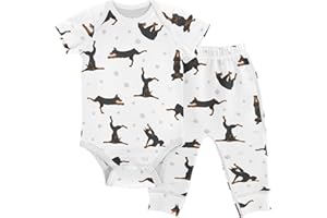 vvfelixl Baby Bodysuits Pants Sets Gnome Mushroom Short Sleeve Baby Clothes for Boys Girls 3M