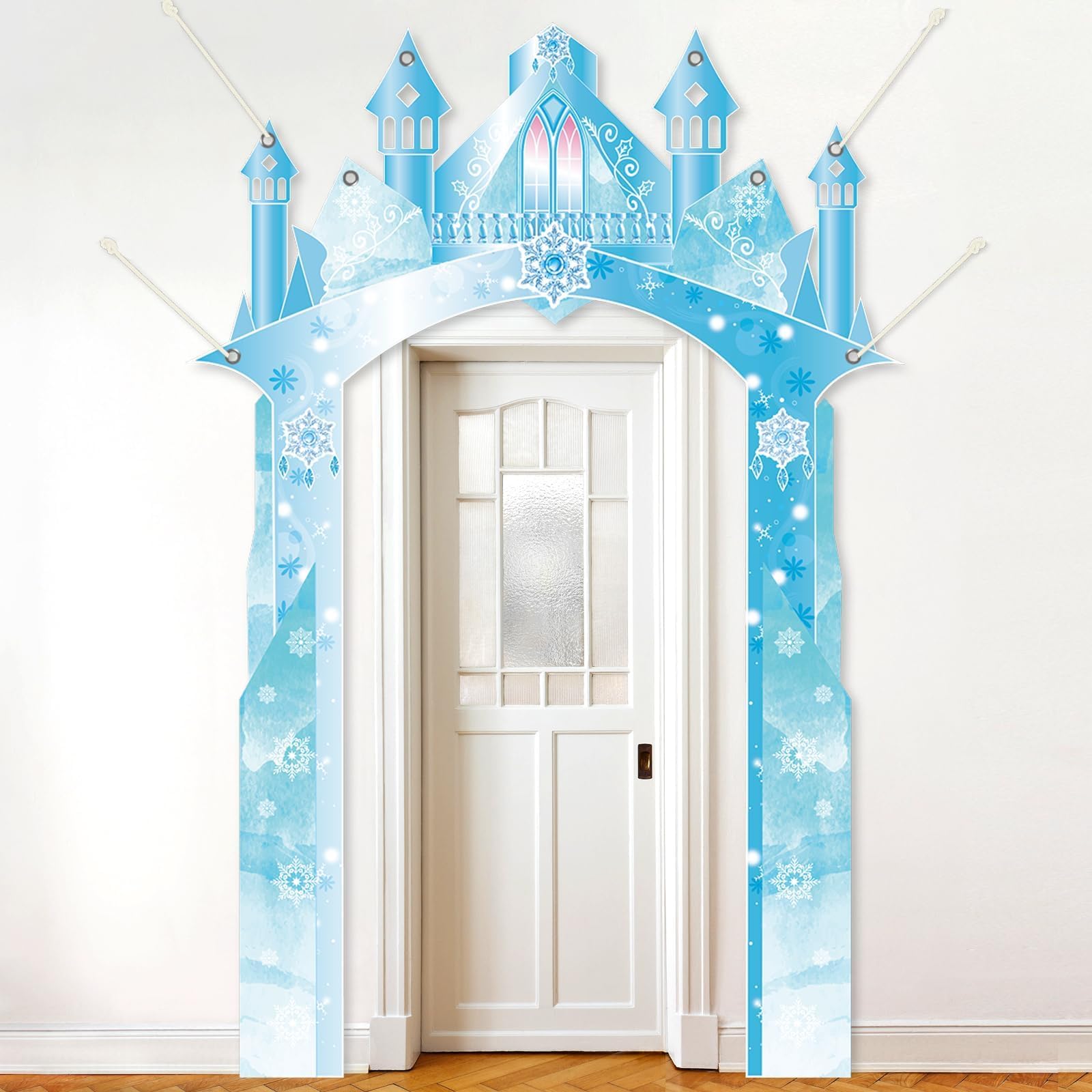 Photo 1 of **MISSING PARTS**
Polyester Fabric 104×70inch Winter Snow Castle Party Door Banner Wonderland Door Decoration Ice Snow Themed Backdrop for Girls Birthday Snowflake Hanging Princess Photo Booth Props Supplies