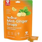 Temimar Mint-Ginger Drops for Pregnancy Nausea Relief, 30 Ginger Candies | Fast-Acting Support Motion Sickness and Morning Sickness Relief, Added Vitamin B6 for Pregnant Women