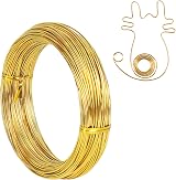 Tenn Well 18 Gauge 1mm Aluminum Craft Wire 165 ft Gold Anodized