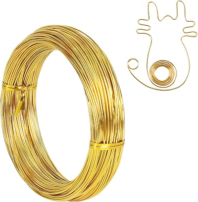 Tenn Well 18 Gauge 1mm Aluminum Craft Wire 165 ft Gold Anodized