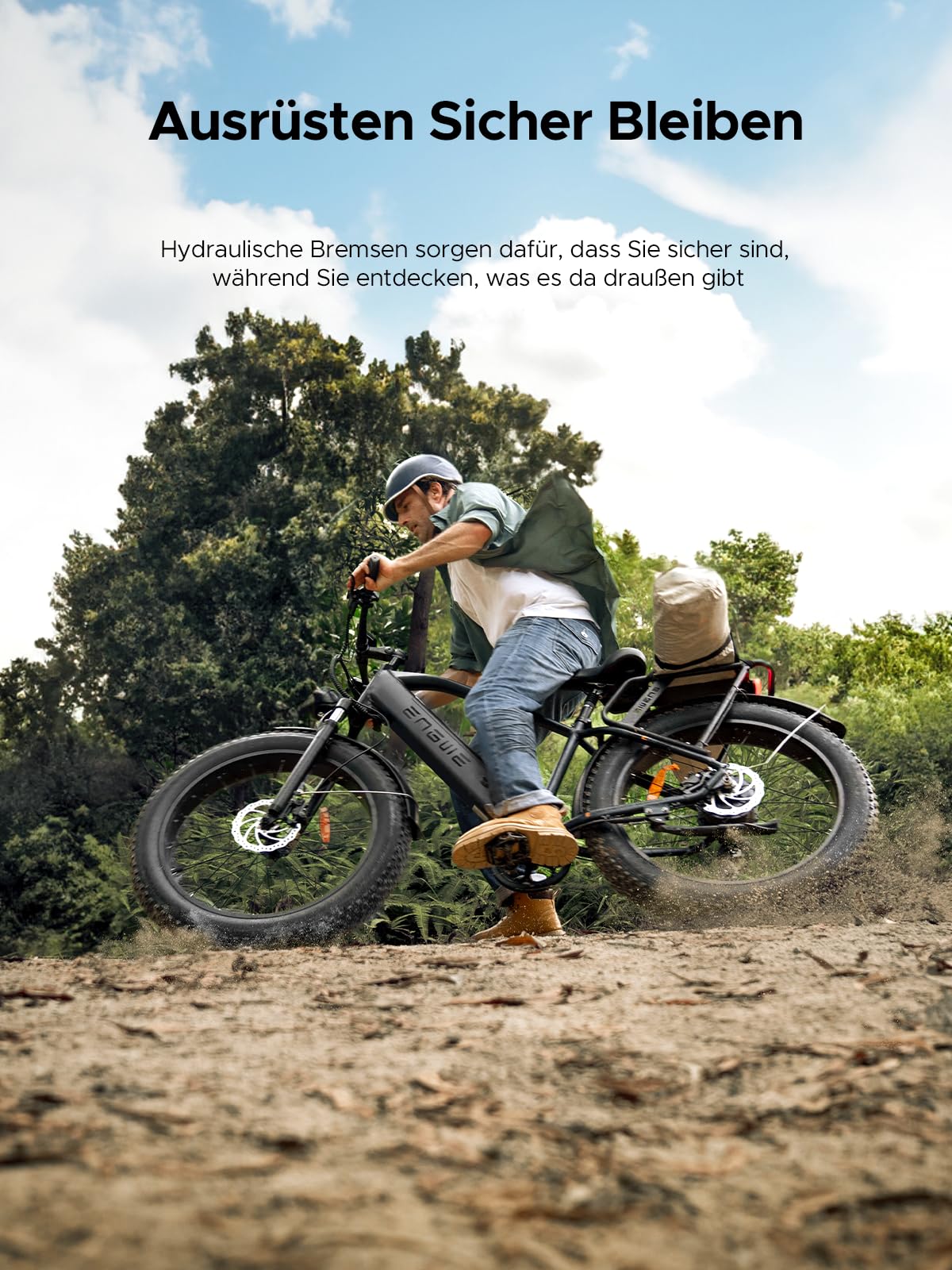 ENGWE E Bike Mountainbike Elektrofahrräder, Ebike 48V 16Ah Akku bis 150km, E-Bike mit 26x4 Zoll Fat Tire, Electric Bike 250W Motor Max. 25km/h, E26 6