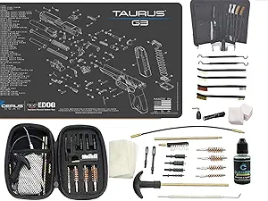 EDOG Tac Pac Compatible with Taurus G3 (Exploded View) Pistol Cleaning Mat & Range Warrior Handgun Cleaning Kit & E.D.O.G. Tac Pak Cleaning Essentials