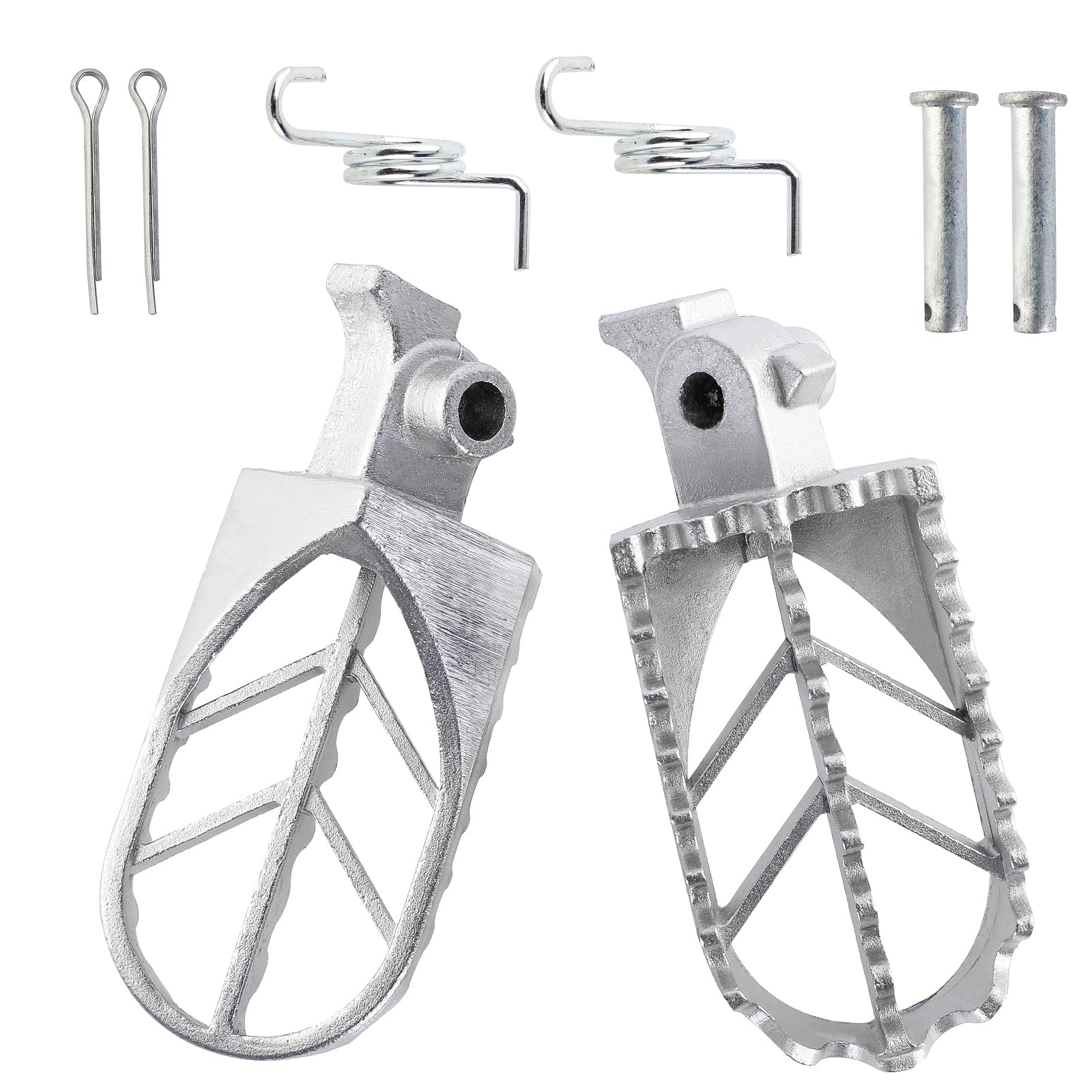 Photo 1 of QAZAKY Stainless Steel Foot Pegs Rest Footpegs Compatible with Yamaha PW50 PW80 BW80 DT50 RT100 RT180 T225S TT225T TTR110 TTR90 TW200 WR200 WR250 WR500 XT250 XT350 XT600 YZ125 YZ250 YZ490 YZ80