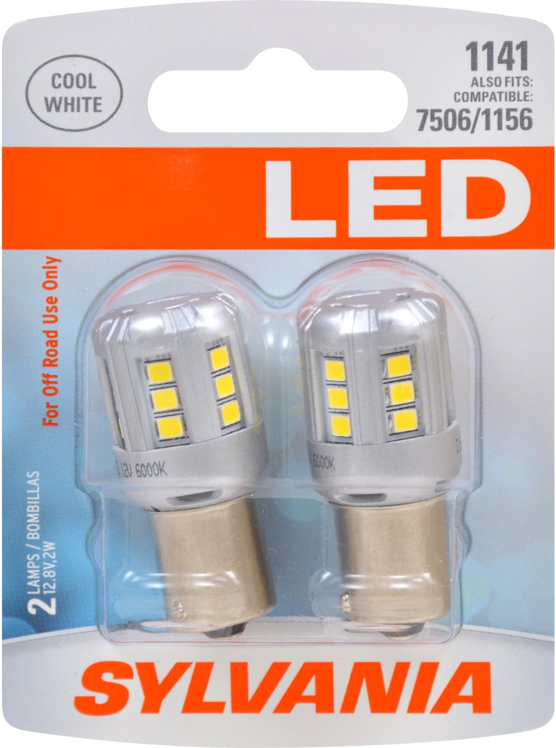 SYLVANIA 1141 White LED Bulb, (Contains 