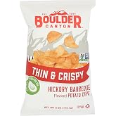Boulder Canyon, Chips Potato Thin And Crispy Hickory BBQ, 6 Ounce