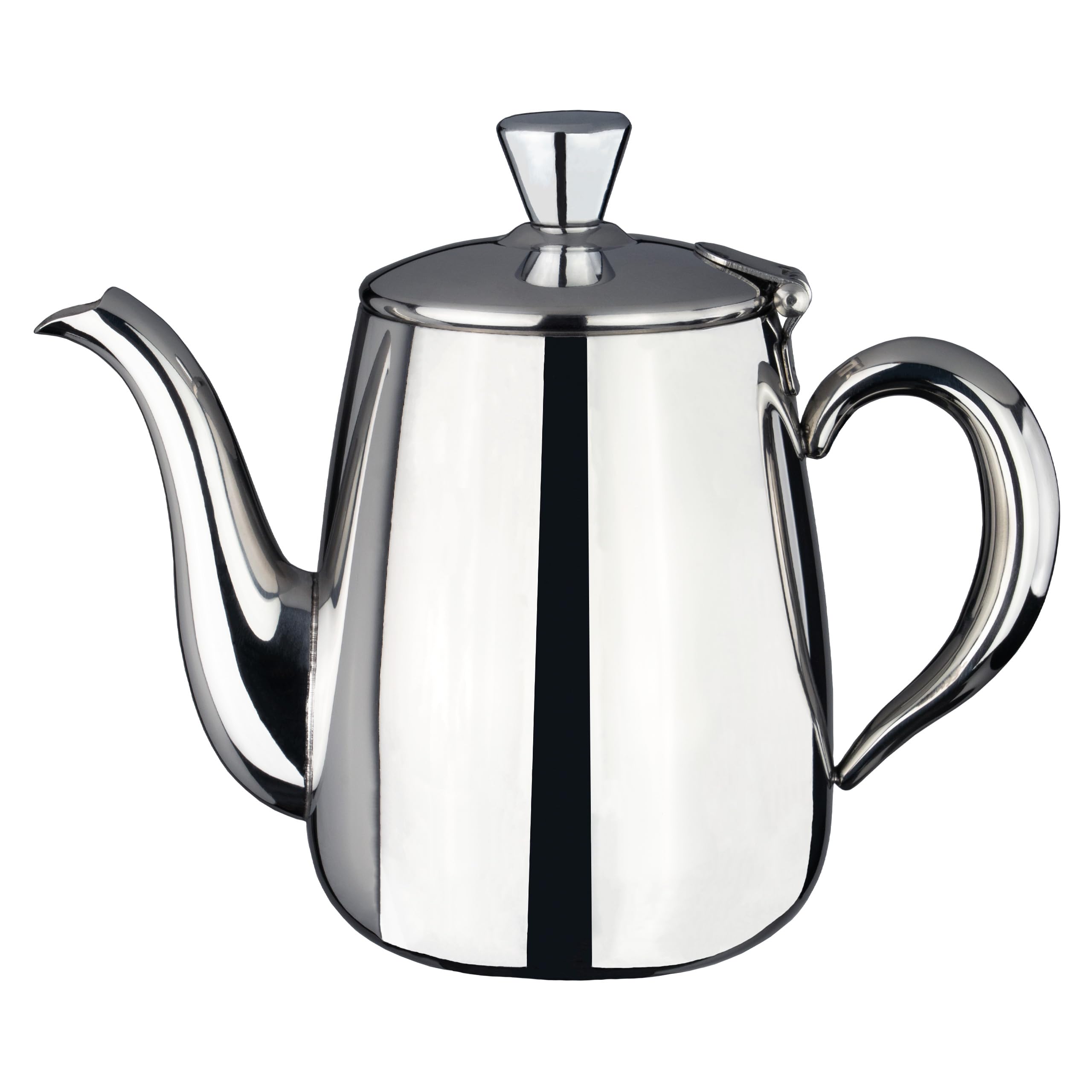 Café Olé Premium Coffee Pot, 1 Cup / 12oz / 340ml, Stainless Steel, Classic Coffee Pot Design with Mirror Finish, Perfect Pour Spout