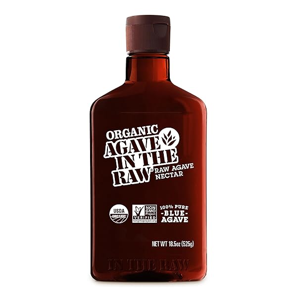 ORGANIC AGAVE IN THE RAW AGAVE NECTAR, 18.5 OZ., MADE WITH ORGANIC BLUE AGAVE FROM MEXICO, USDA ORGANIC, NON-GMO PROJECT VERIFIED, KOSHER VEGAN AND LOW GLYCEMIC INDEX