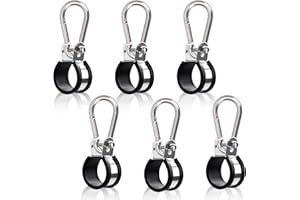 Ailbiuko Airpower Line Clamp Hanger Bracket Assembly Stainless Steel 3 in 1 Air Hose Clamps for Tractor Trailer Semi Truck (6 Pack)