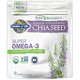 Garden of Life Raw Organic Omega 3 Chia Seeds - Superfood for Healthy Cholesterol and Blood Sugar, 12 oz Pouch