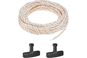 M METERXITY Recoil Starter Rope Pull Cord 6mm 10m Pull Starter Rope with Handles Nylon Pull Cord Pull Starter Rope for Mower/