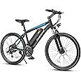Funhang Electric Bike for Adults, Peak 1000W Ebike, 50Miles 21.7MPH Adult Electric Bicycles, 26" Electric Mountain Bike 48V 374.4WH Battery, Commuter E Bike with Adjustable Stem, Fenders, 21 Speed