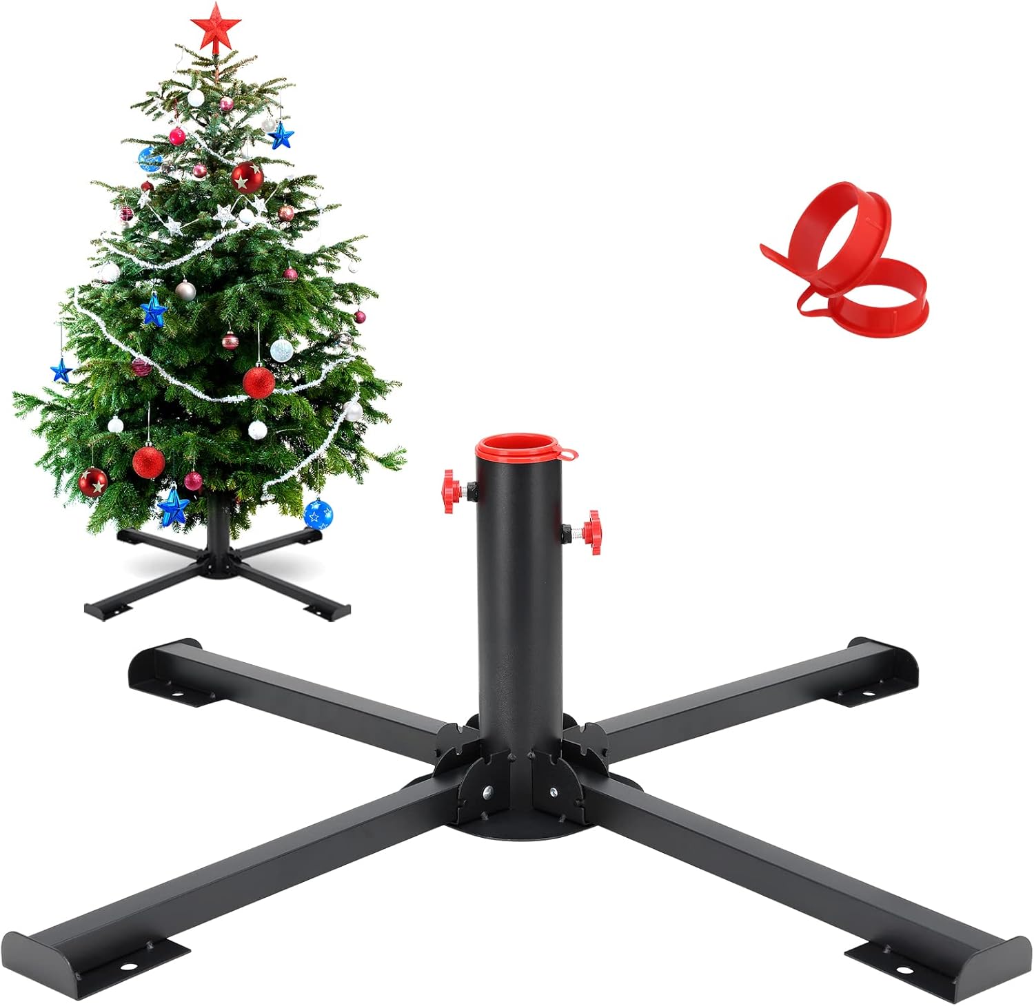 Tree Stands - Christmas Tree Stand for LiveTree, Adjustable Umbrella Stand Base for 1/2 to 1