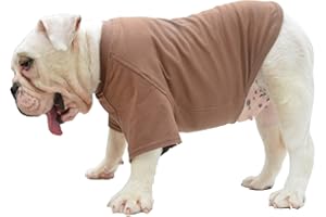 Lovelonglong Bulldog Clothes Dog Clothing Blank T-Shirt Tee Shirts for French Bulldog English Bulldog American Pit Bull Pugs 100% Cotton Skin Care Coffee B-M