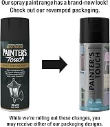 Rust-Oleum 400ml Painter's Touch Spray Paint Aerosol Matt Black Fast Dry view 2