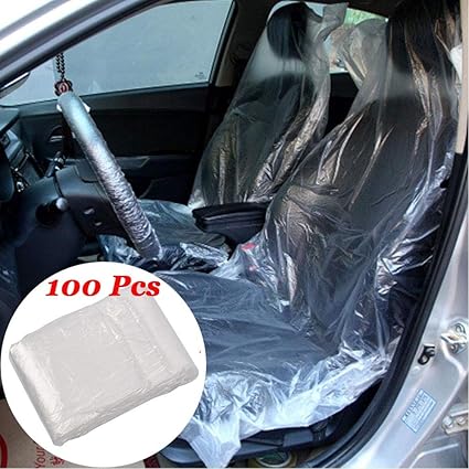 Zhuangyulin6 100pcs Housse De Siege Jetable Housse De Siege Jetable Pour Voiture Universelle Voiture Etanche Housses De Protection Pour Siege Transparent En Plastique Jetable Amazon Fr Cuisine Maison