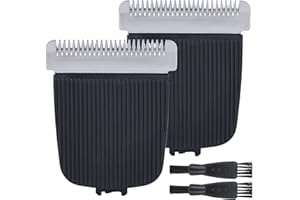 2 Pcs Replacement Blades Kit for Manscaped, Electric Hair Trimmer Blades Replacement with 2 Pcs Electric Shaver Cleaning Brus