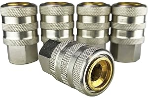 Set of Five (5) 1/4" Kex Grip On Closed Lock On Air Chuck