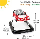 Bright Starts Little Speedster 3-in-1 Car Walker Red Racer 6 Months+ view 3