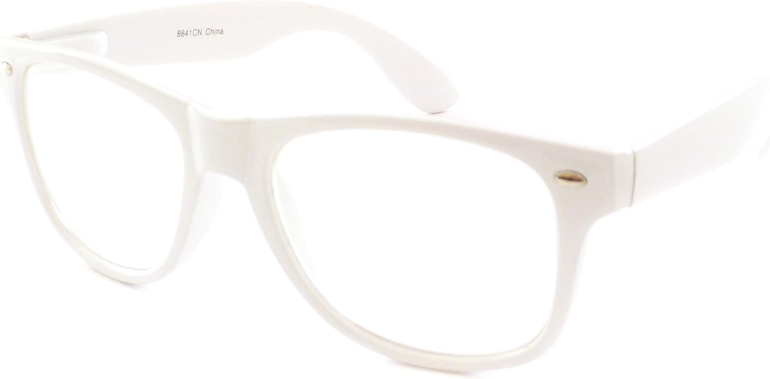 white geek glasses