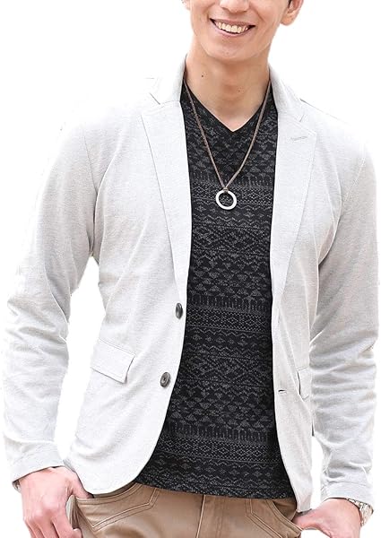 Amazon Menz Style メンズスタイル クールマックス素材鹿の子テーラードジャケット コート ジャケット 通販