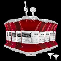 Amazon.com: Aubeco 20 Pack Reusable Blood Bags for Drinks, IV ...