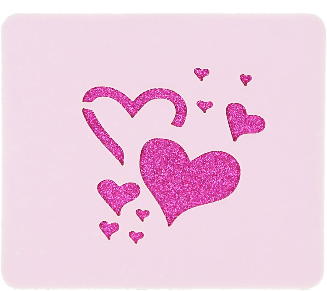 Random Hearts Crafting Card Making Face Painting Stencil 7cm x 6cm 190micron Washable Reusable Mylar