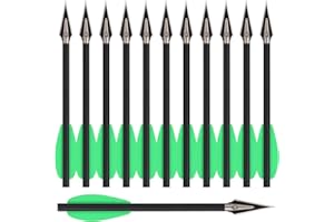 6.3" Mini Crossbow Bolts Carbon Crossbow Arrows with Sharp Broadhead Tips Hunting Arrows Pistol Crossbow Bolts for 50-80lbs M