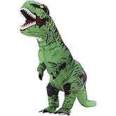 Servllcell Inflatable Dinosaur Costume for Adult,Halloween Costumes T Rex Blow Up Costumes for Women Men,Funny Cosplay Party(Green)