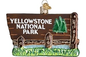 Old World Christmas Ornaments: State Parks Glass Blown Ornaments for Christmas Tree, Yellowstone National