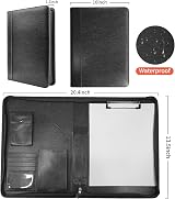 NEWYES Leather Zipper Conference Folder A4 Black NY-A403-BL-EU view 6
