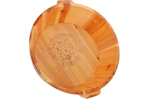 Ciieeo Foot Soaking Wooden Barrel Deep Wooden Tub Full Calf Immersion for Home Spa and Foot Care