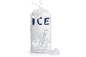 FIREKYLIN 50 Pack Plastic Ice Bags 10 lb, Heavy-Duty Ice Bags 20 x 12 inch with Drawstring(2 Mils Thickness)