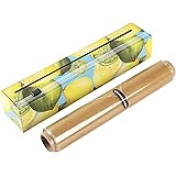 ChicWrap Lemon Plastic Wrap Dispenser with 12" x 250' Roll of Professional Plastic Wrap - Reusable Dispenser with Slide Cutte